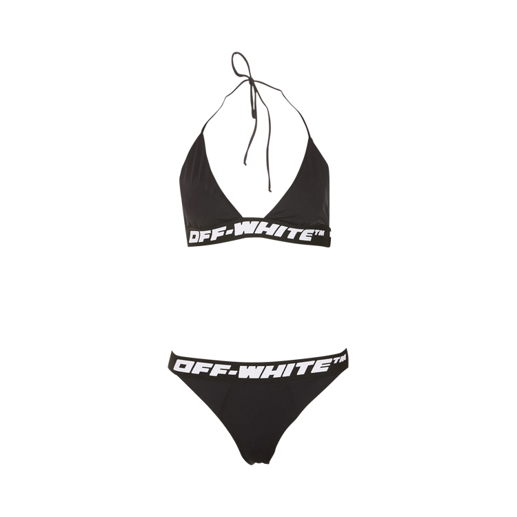Off White Logo Band Bikini Black Goat