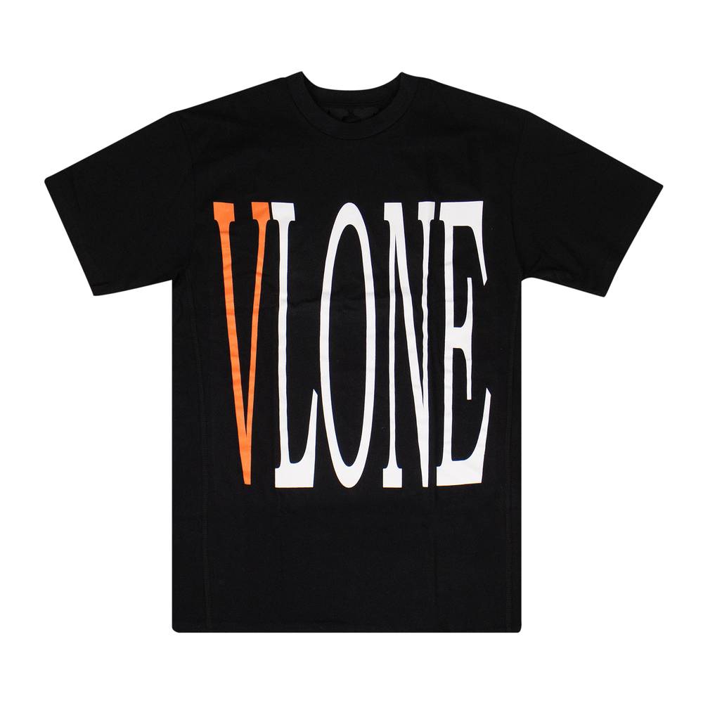 Vlone Logo Short-Sleeve T-Shirt 'Black/Orange' - Vlone - 1020