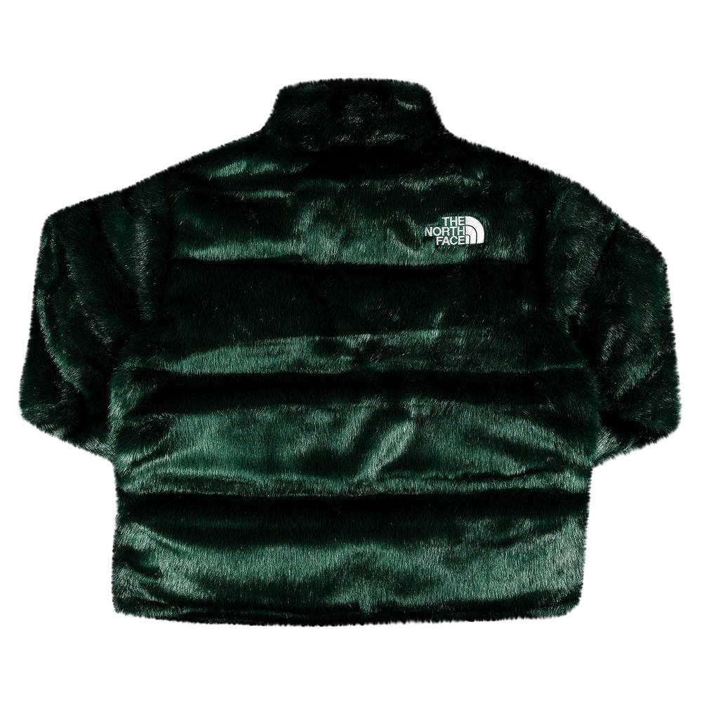 Supreme x The North Face Faux Fur Nuptse Jacket 'Green' - Supreme