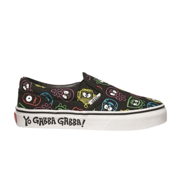 Yo Gabba Gabba x Classic Slip-on Kids 'Multi Face Black' - Vans ...