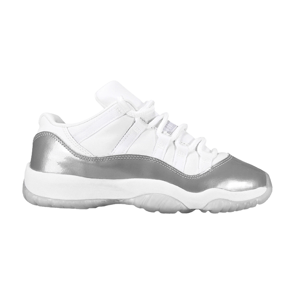 Jordan 11 low metallic silver top