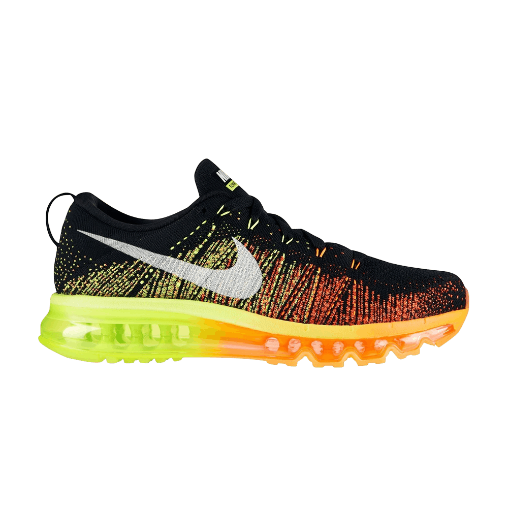 Flyknit air max - black/sail/orange/volt outlet