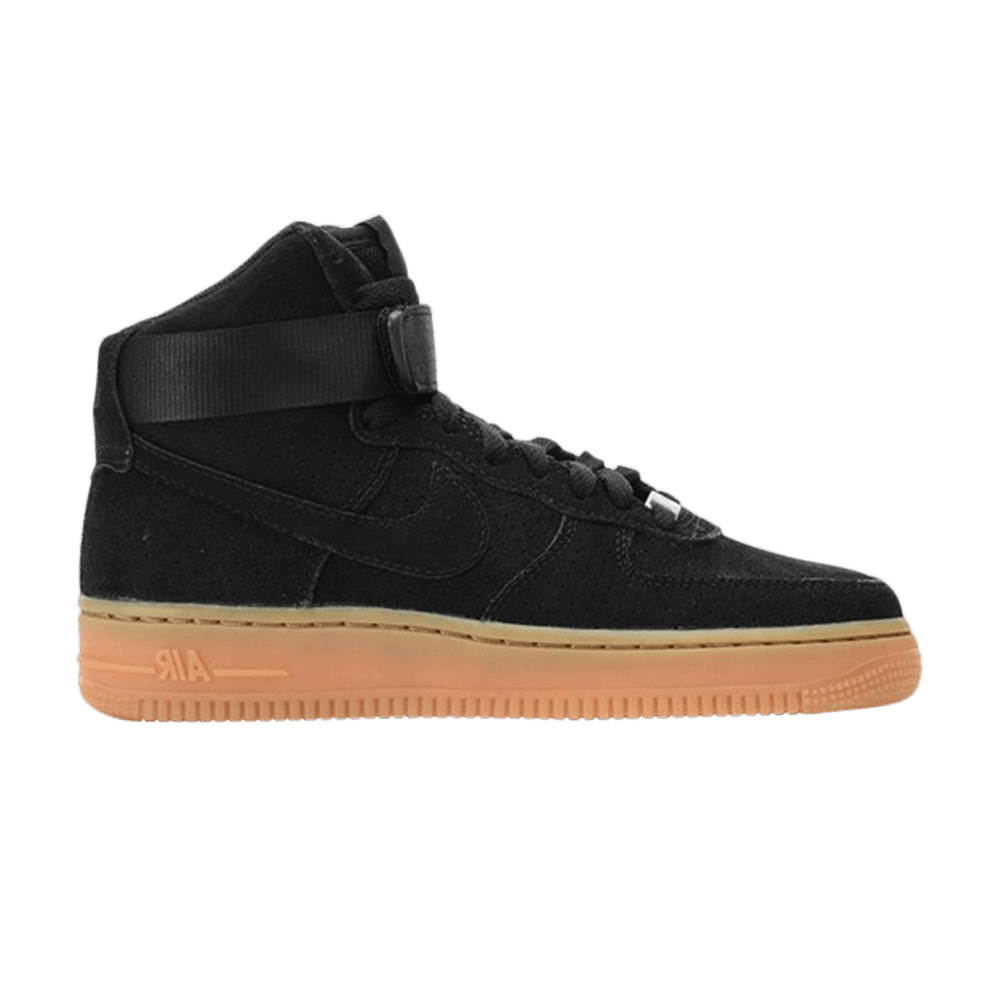 air force one black suede gum sole