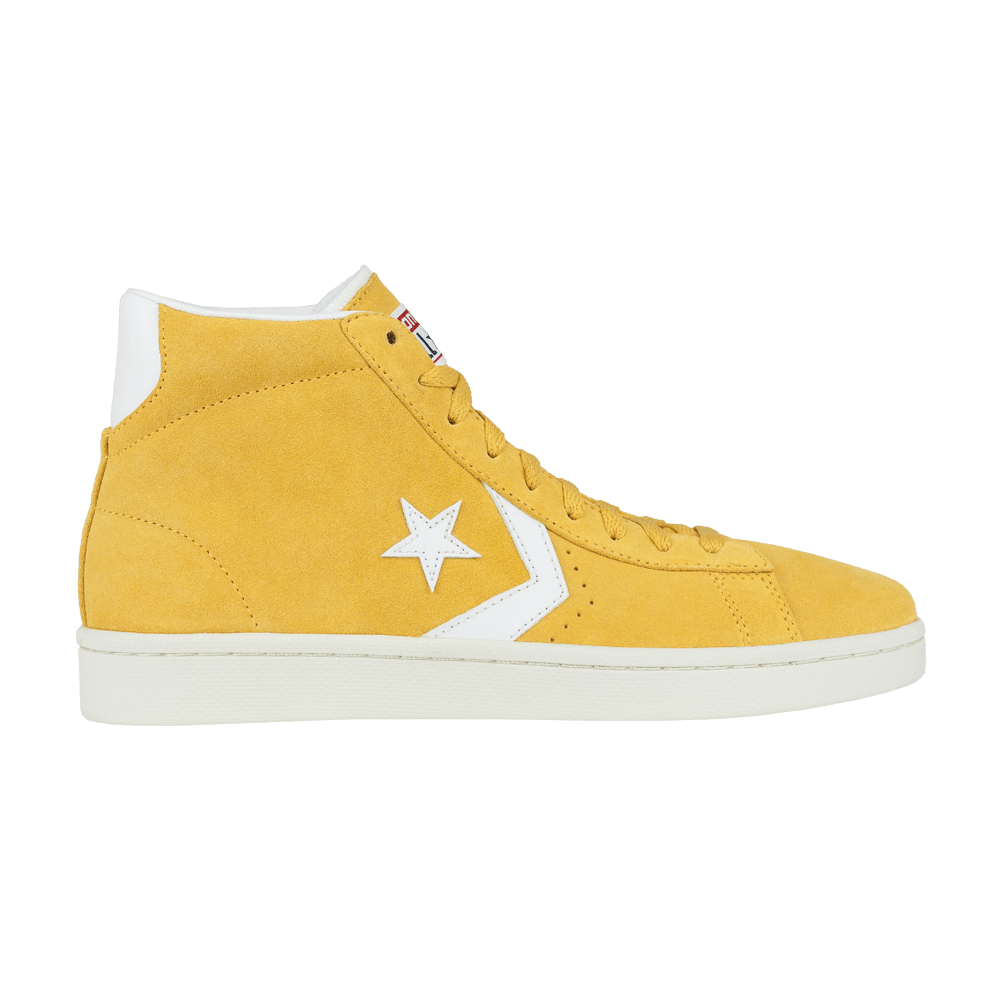 converse yellow leather