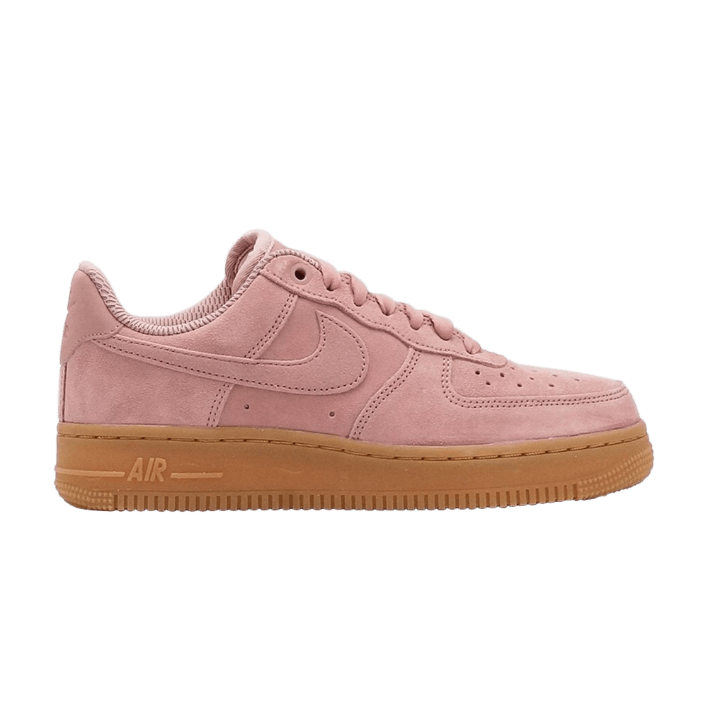 pink suede air force 1 gum sole