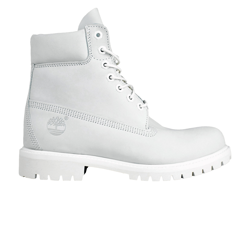 all white timberland boots
