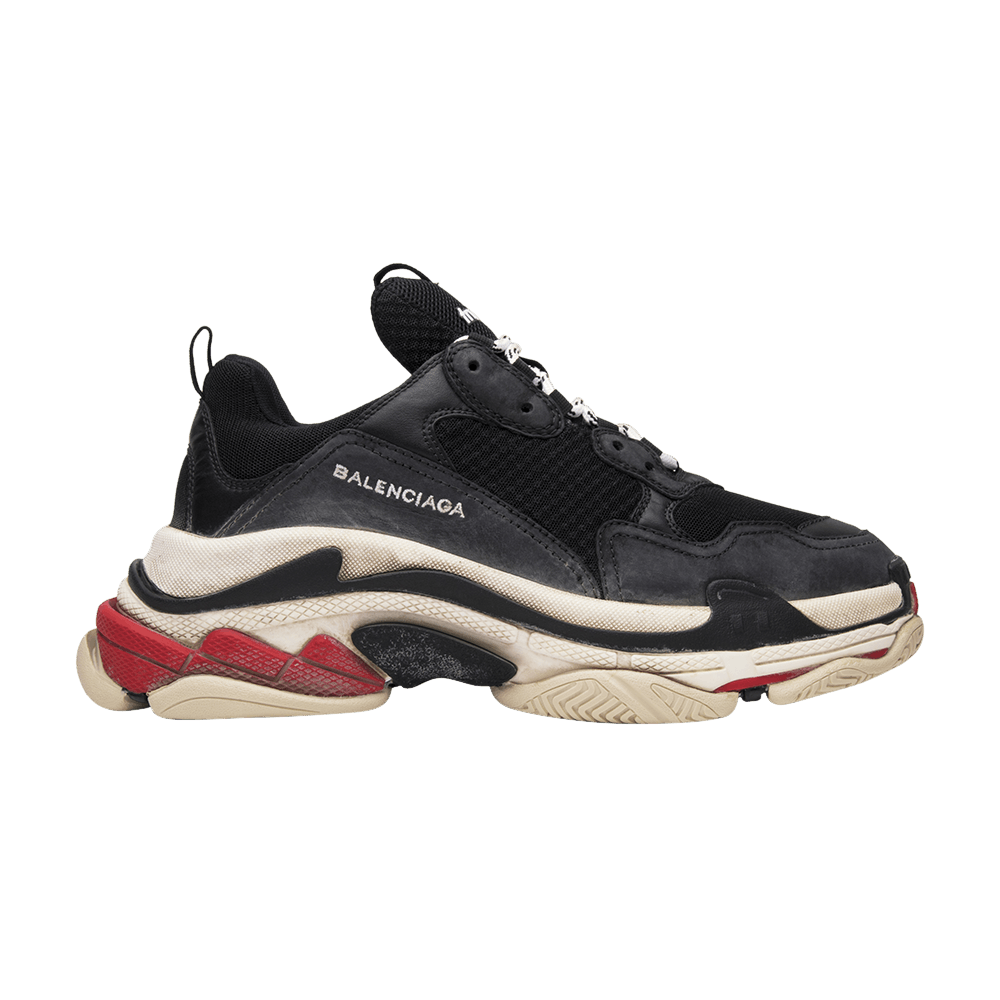 61c03b on feet images of balenciaga triple s trainer beige grey red
