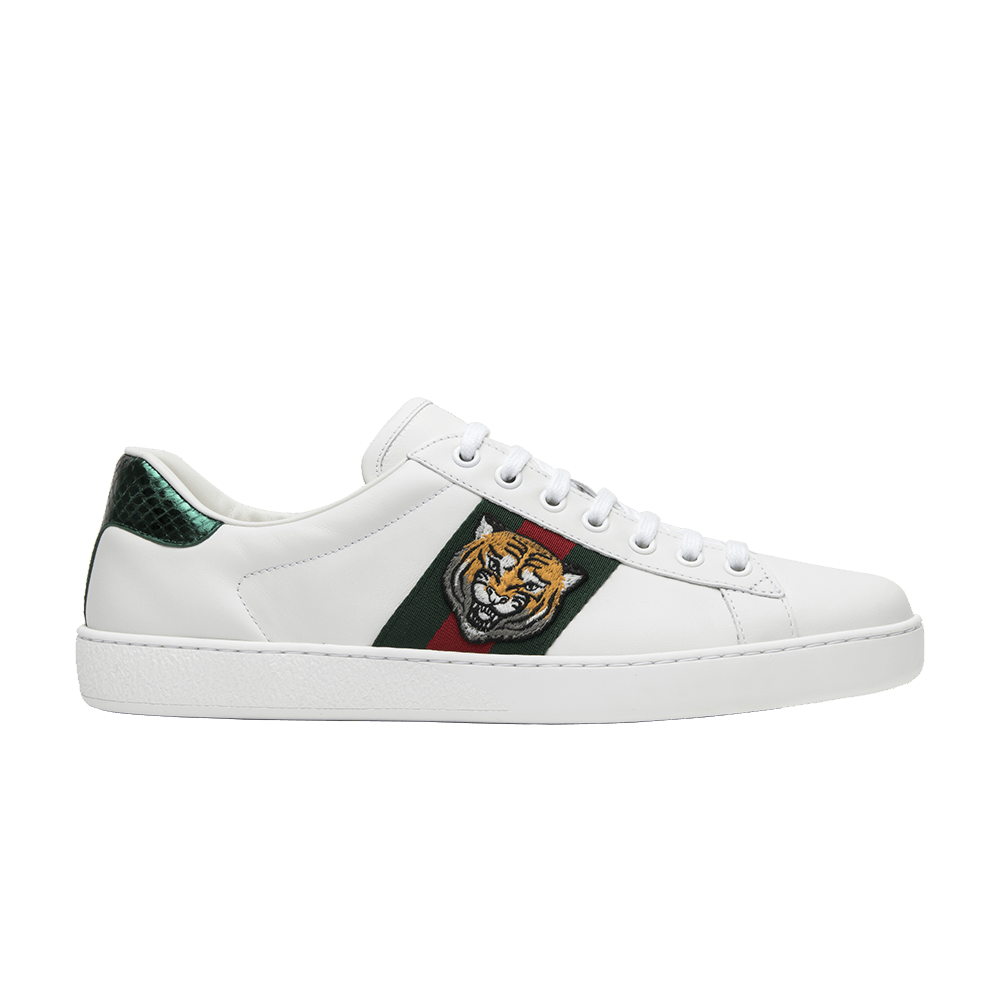 gucci white sneakers tiger