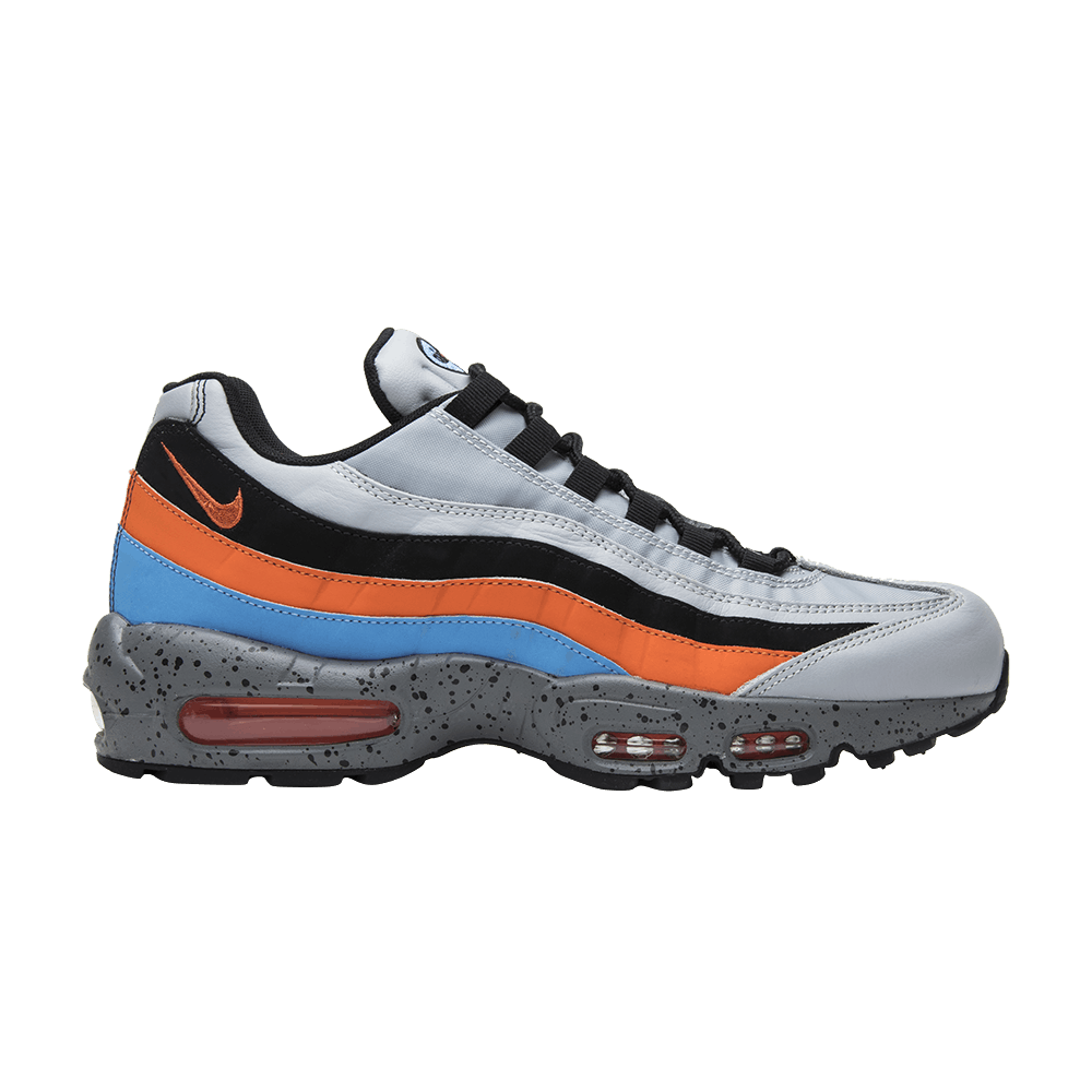 nike air max 95 premium wolf grey orange & blue