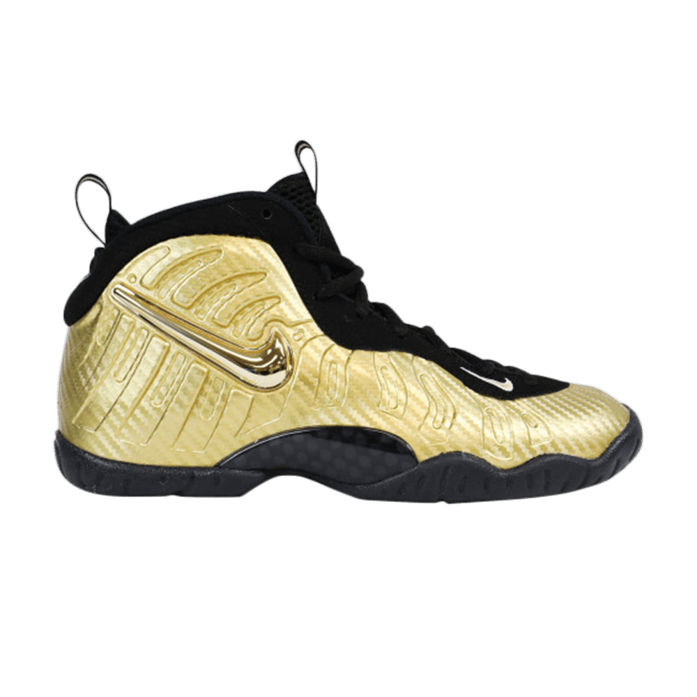 nike little posite one black and gold