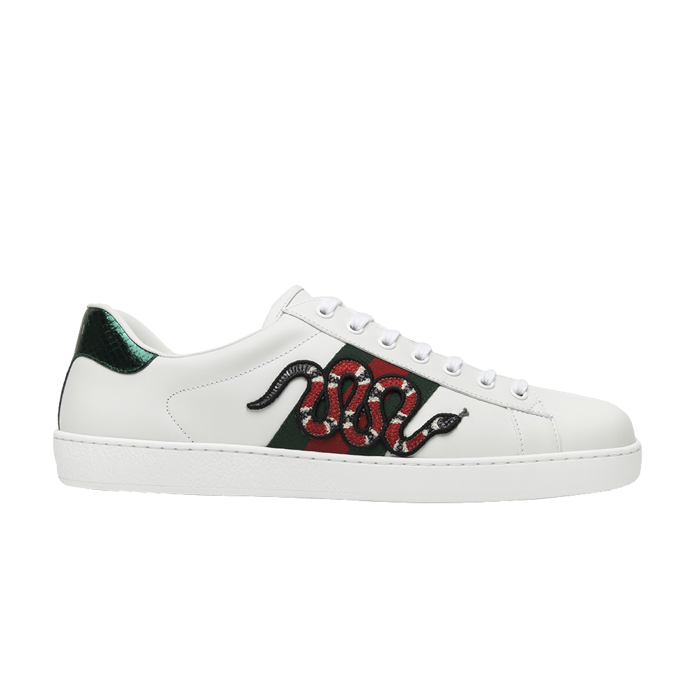 white gucci snake shoes