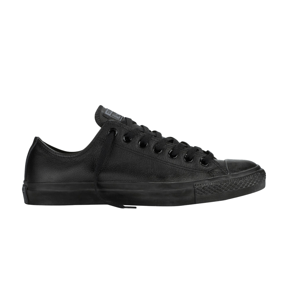 converse black all star leather mono ox trainers