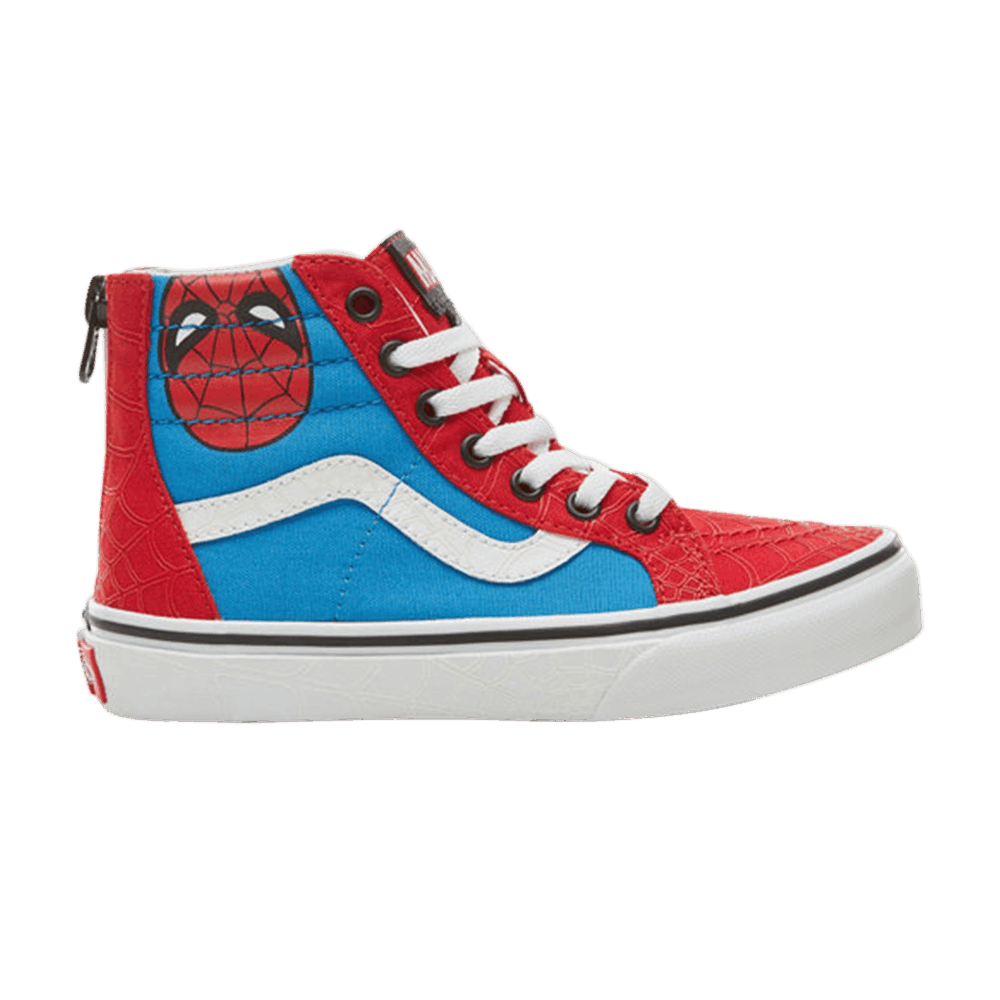 Marvel x SK8-Hi Zip Kids 'Spiderman' - Vans - VA3276U4I | GOAT