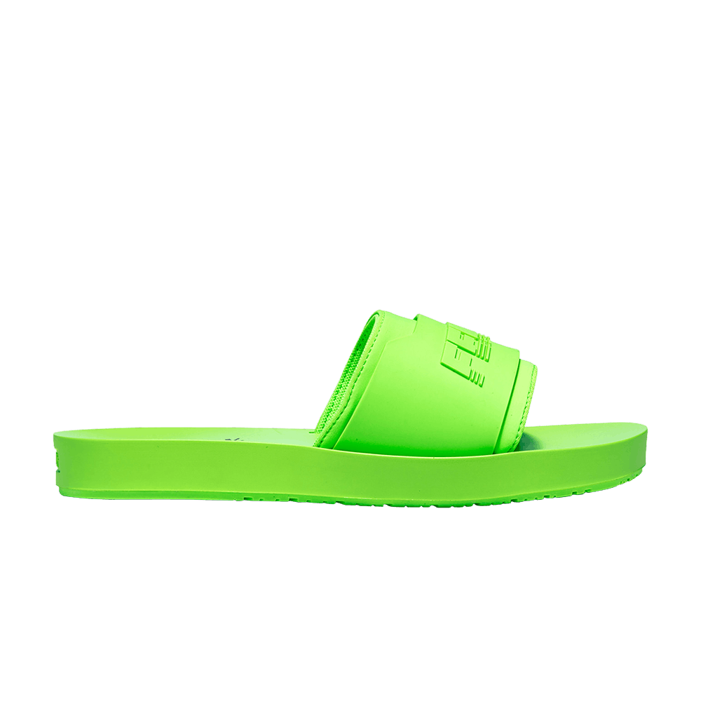 green fenty slides