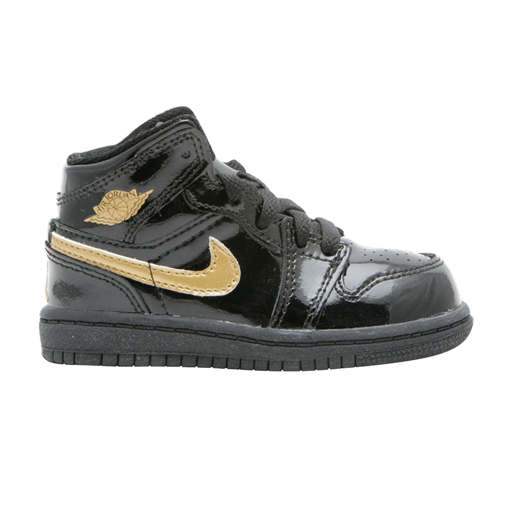 Black and gold infant jordans on sale