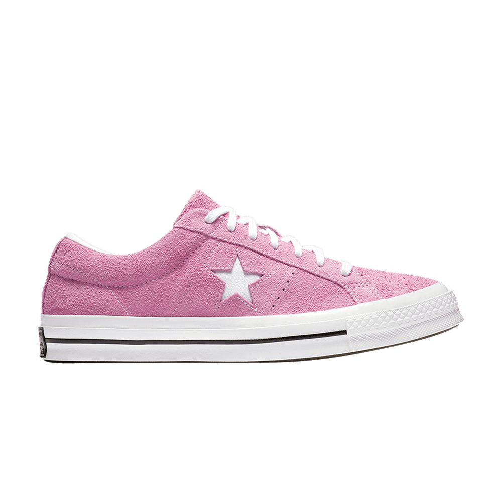 converse one star pink suede trainers