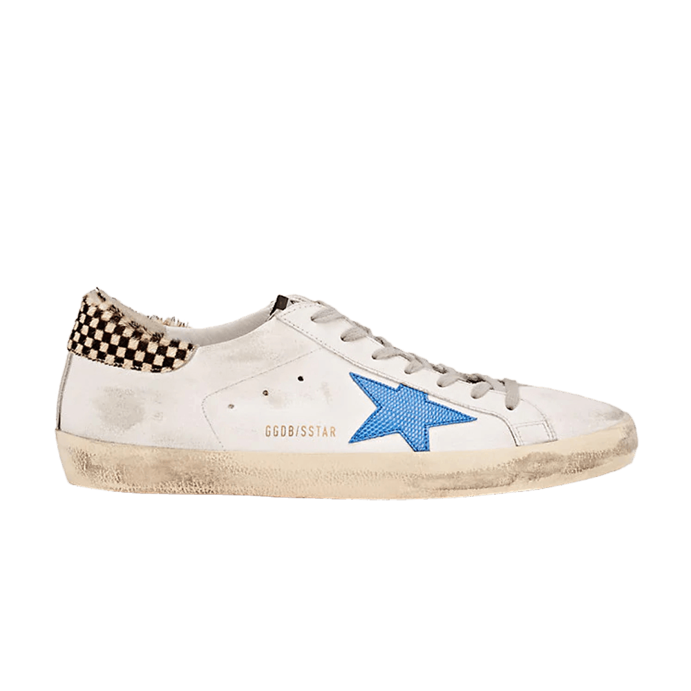 Buy Golden Goose Distressed Superstar Low Top Sneaker 'Cream Blue