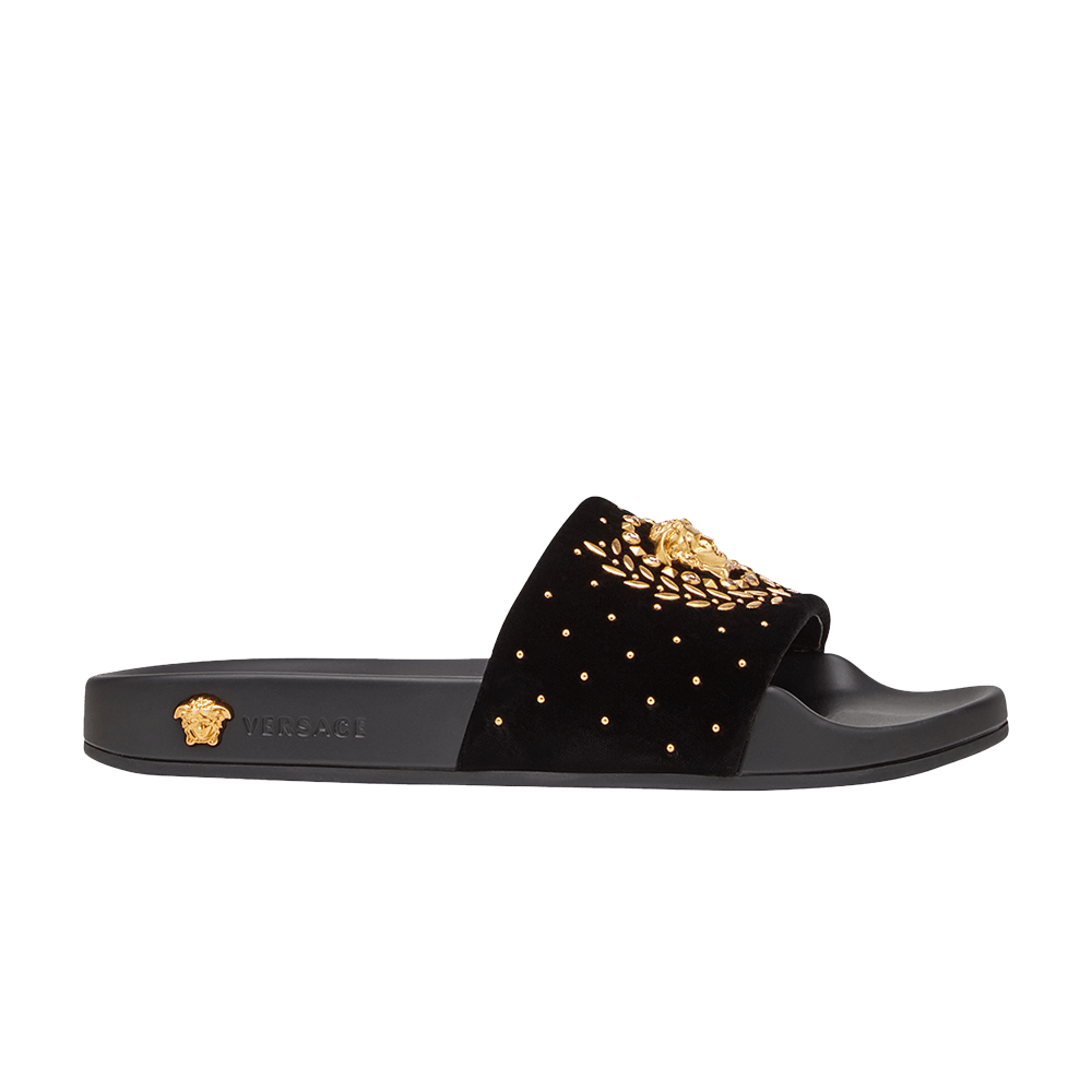 Buy Versace Wmns Medusa Leaves Velvet Slide DSR671C DVL2H K41T GOAT