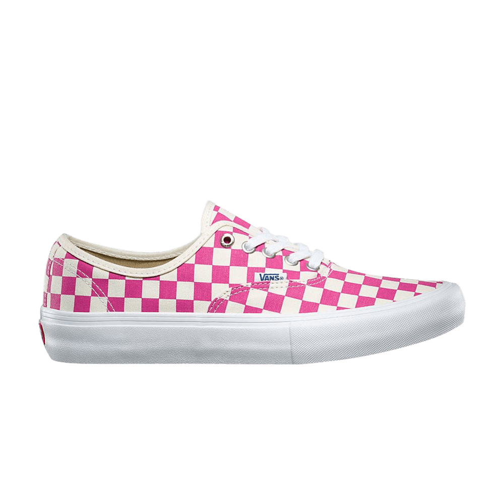 Vans authentic pro clearance fuchsia checkered skate shoes