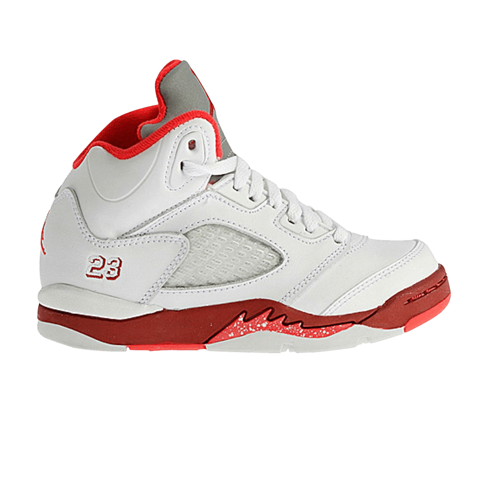 Jordan 5 grey and red top