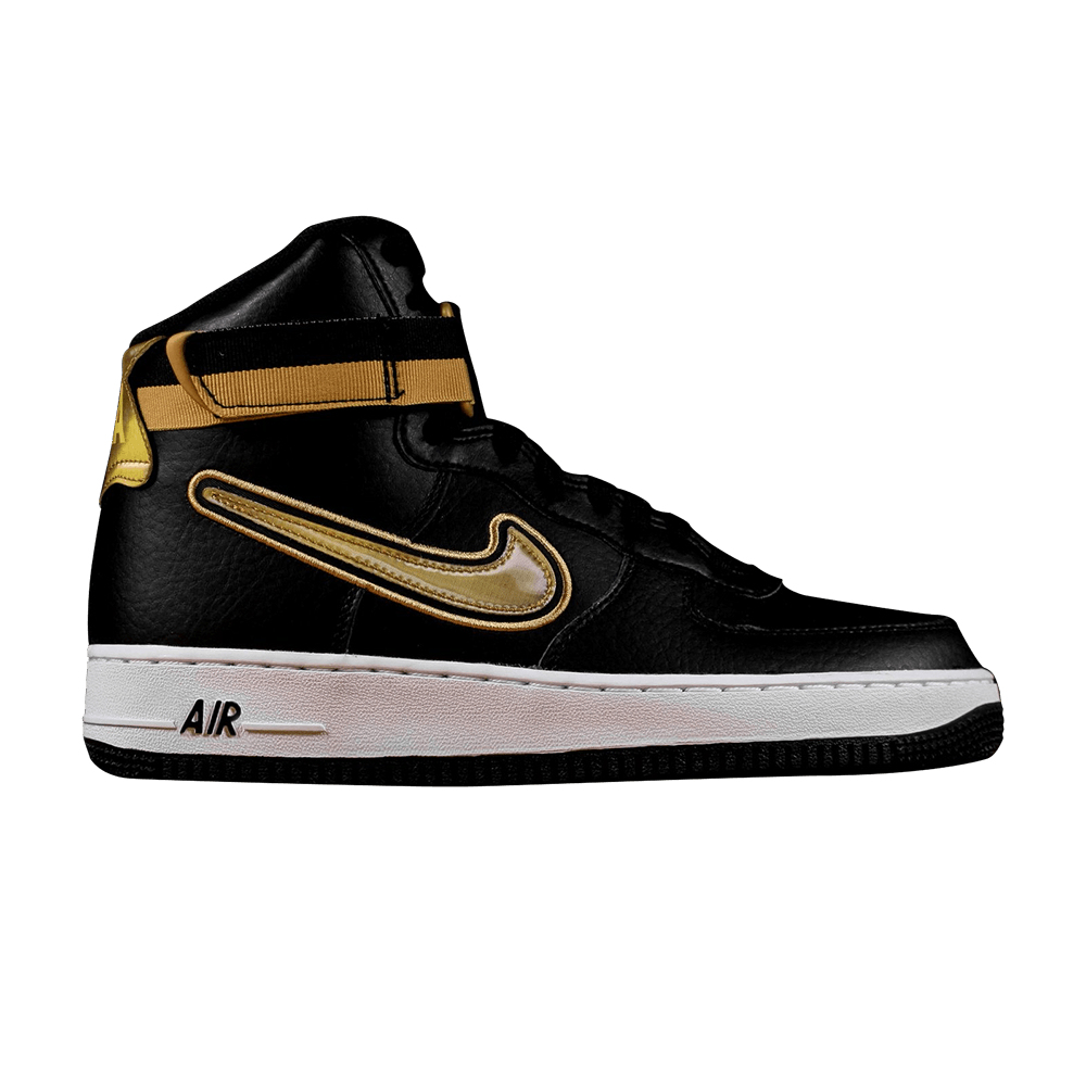 nike air force 1 lv8 black and gold