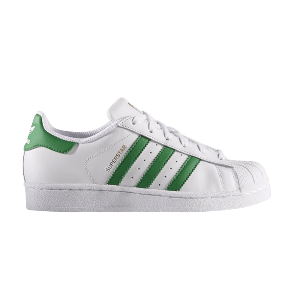 Superstar Foundation J 'White Green' - adidas - S81017 | GOAT