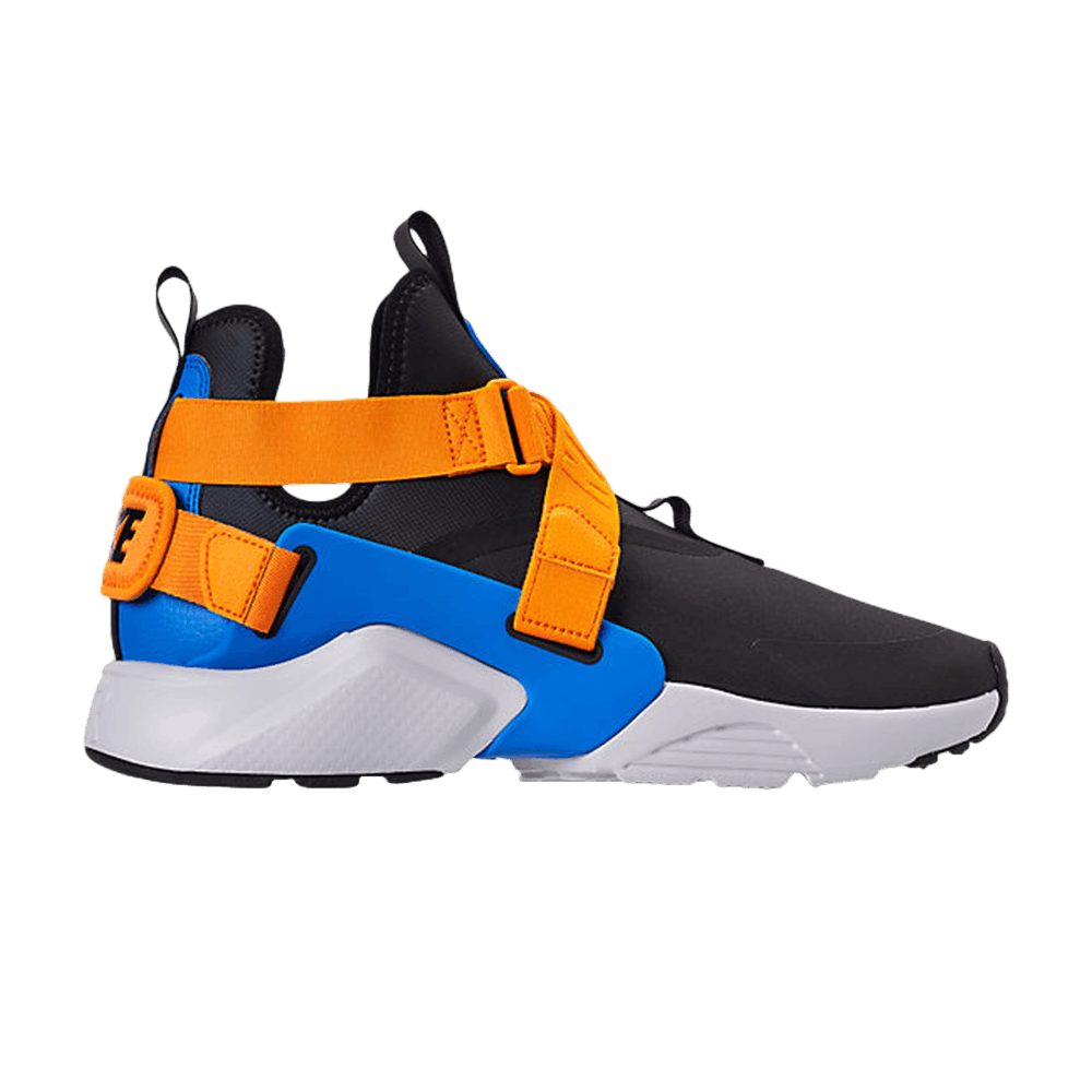 blue and orange nike huarache