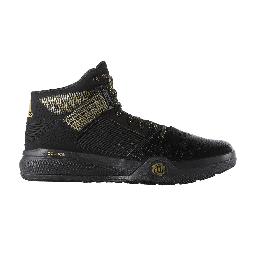 black and gold d rose shoes