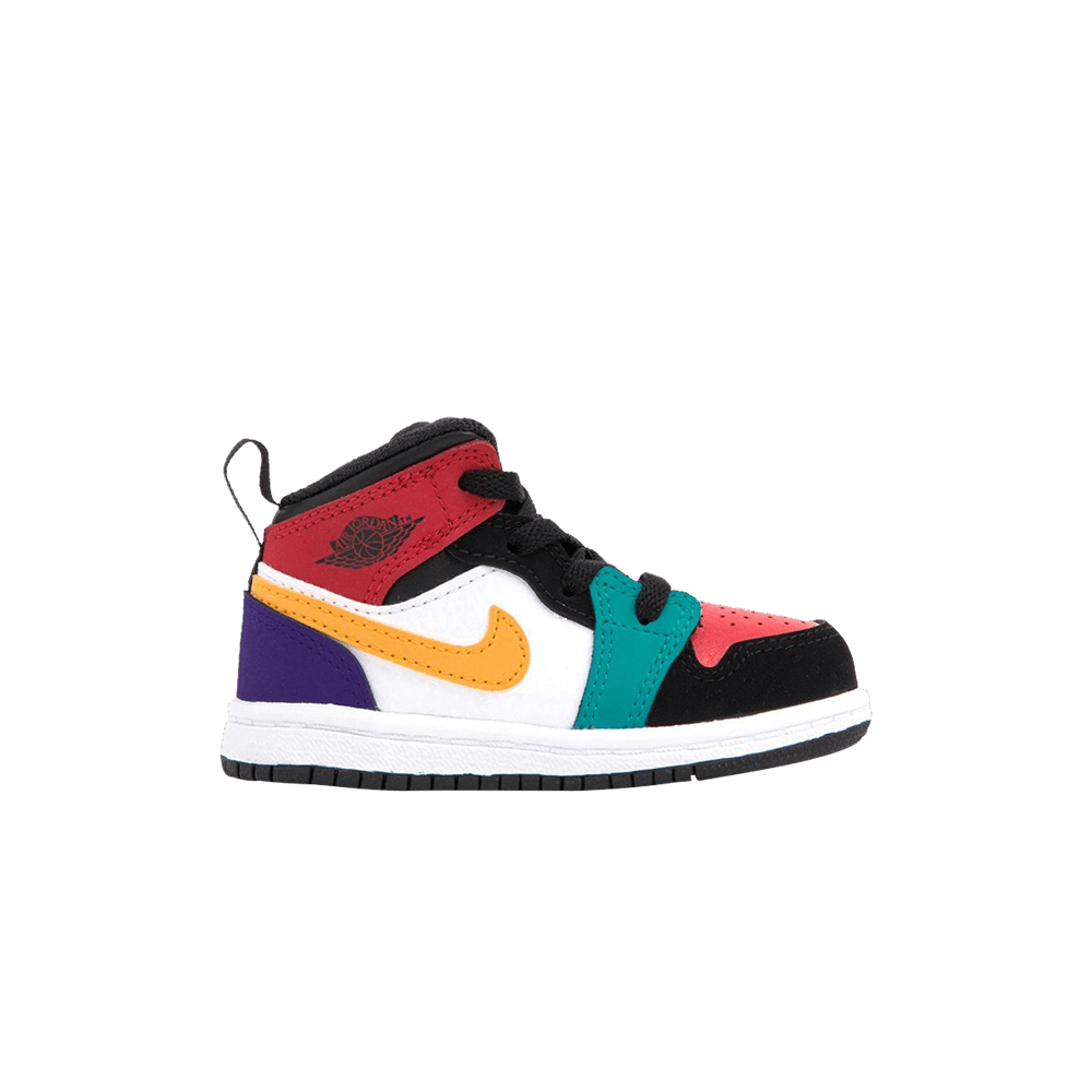 Air jordan 1 on sale mid white/black/turbo green/university red
