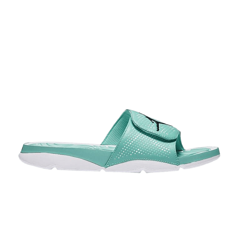 teal jordan slides