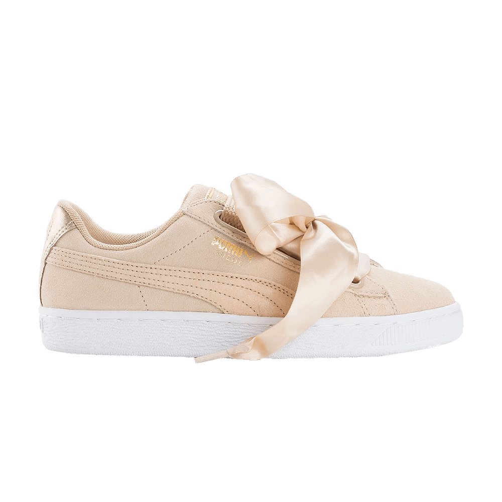 Puma suede heart safari beige top