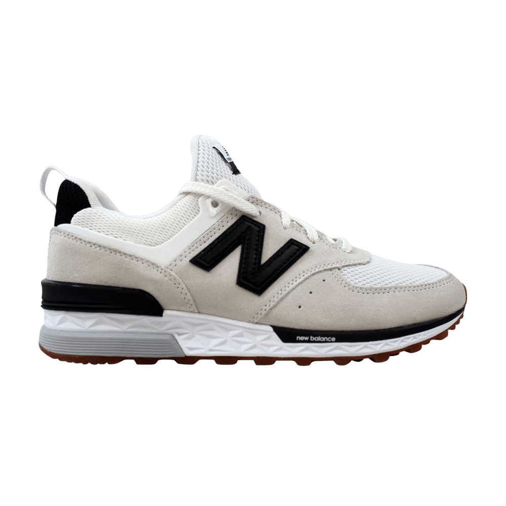 new balance lifestyle 574 sport nimbus cloud and white shoes