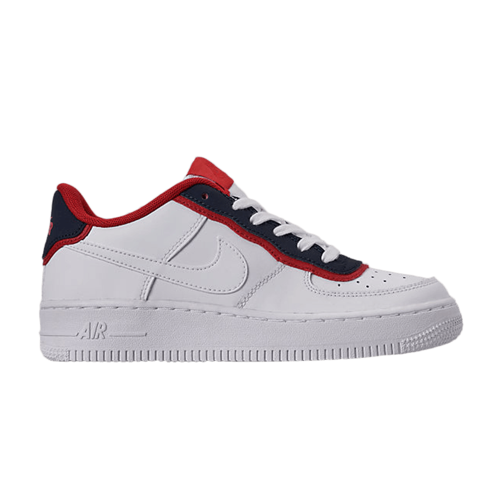 nike air force 1 low obsidian/white-university red