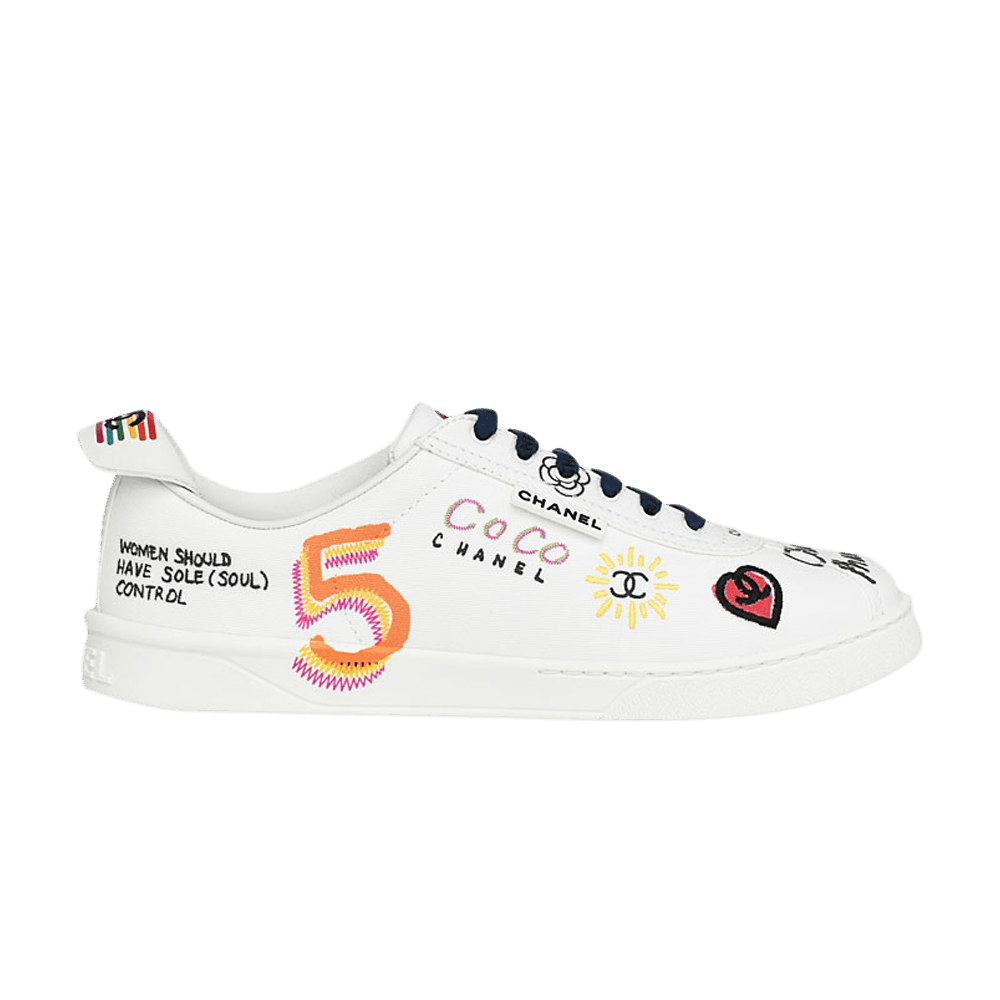 CHANEL x Pharrell Williams Calfskin Womens Sneakers 40 White