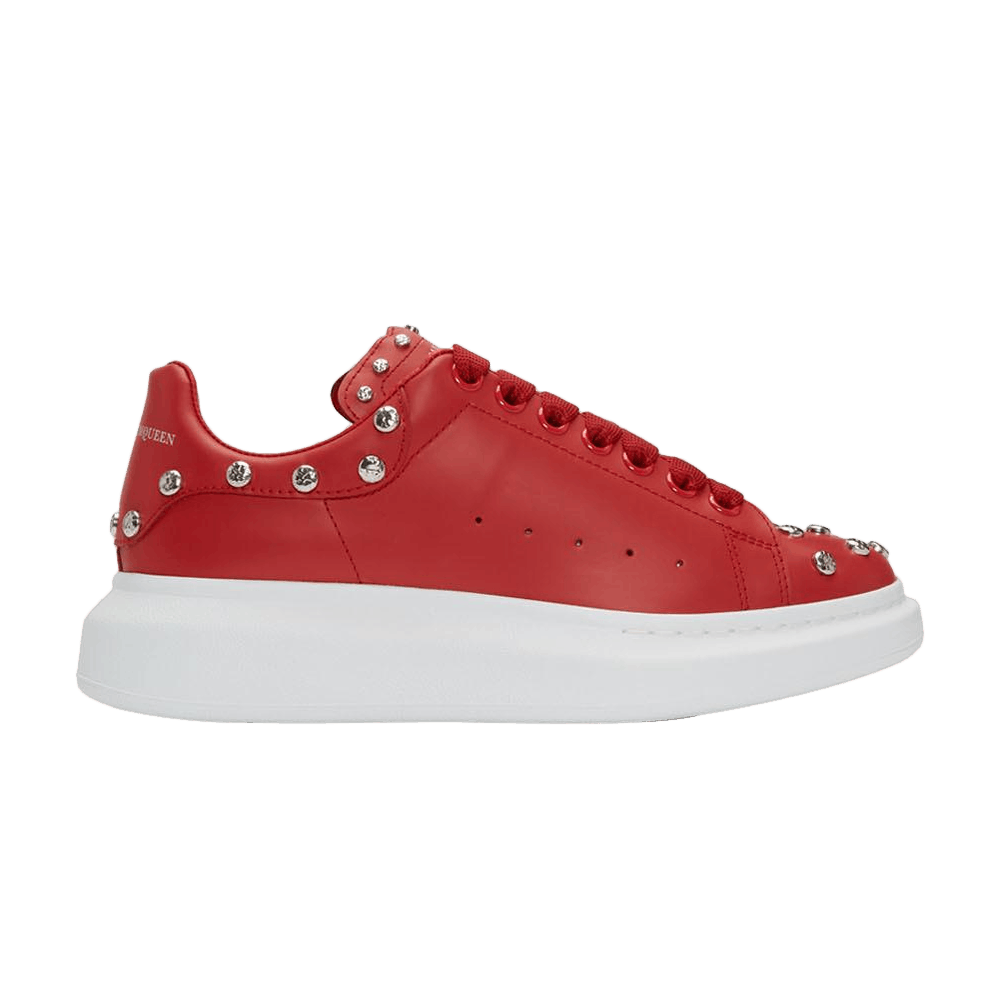 Red studded clearance sneakers
