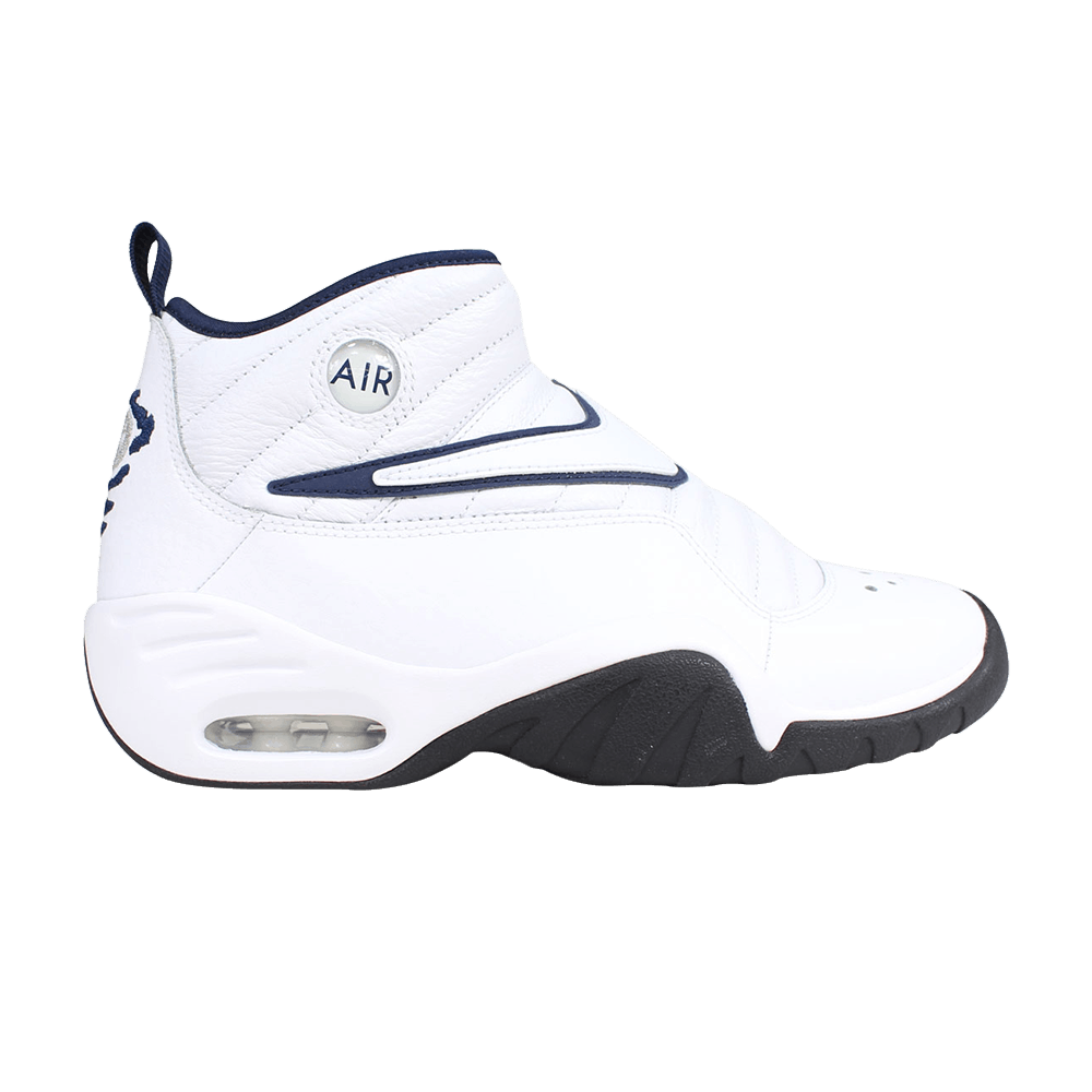 nike air shake ndestrukt white navy