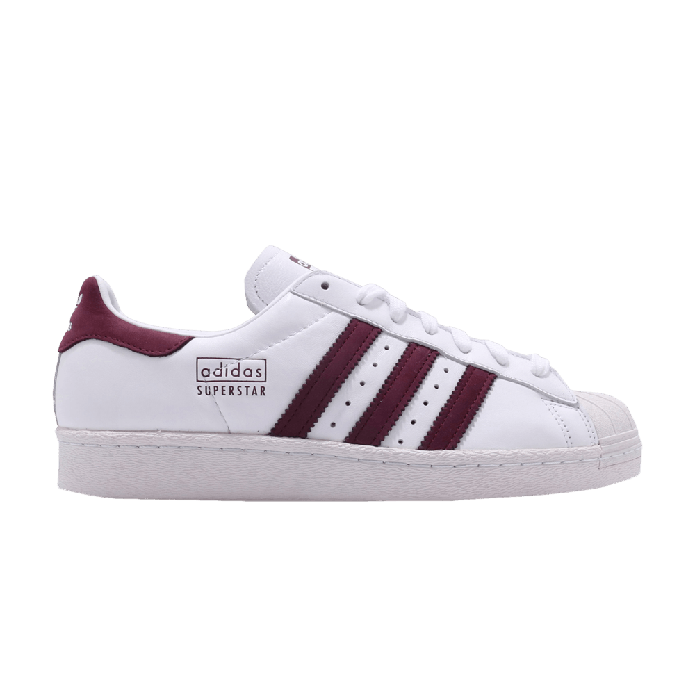 adidas superstar 80s maroon