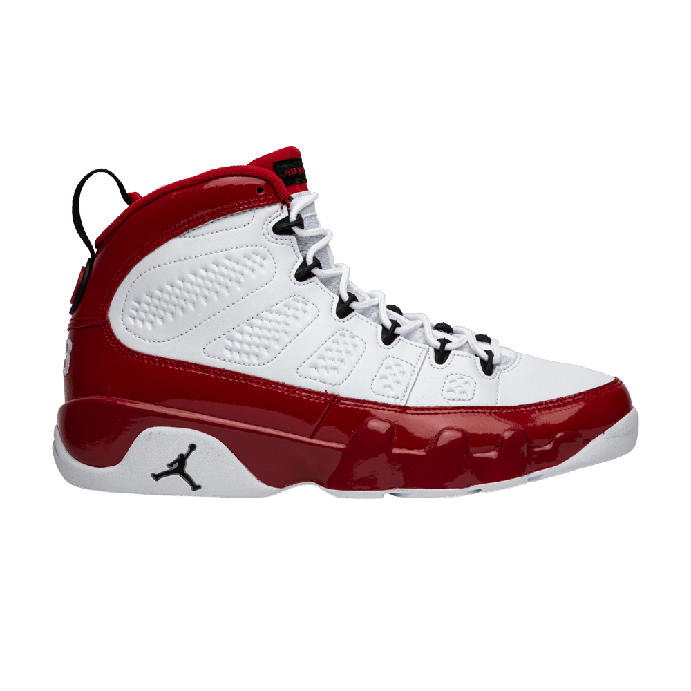 jordan 9's red and white