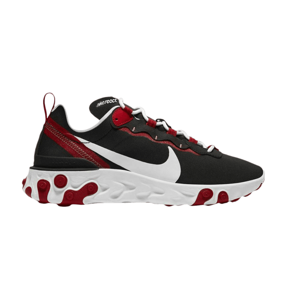 nike react element 55 blanche rouge