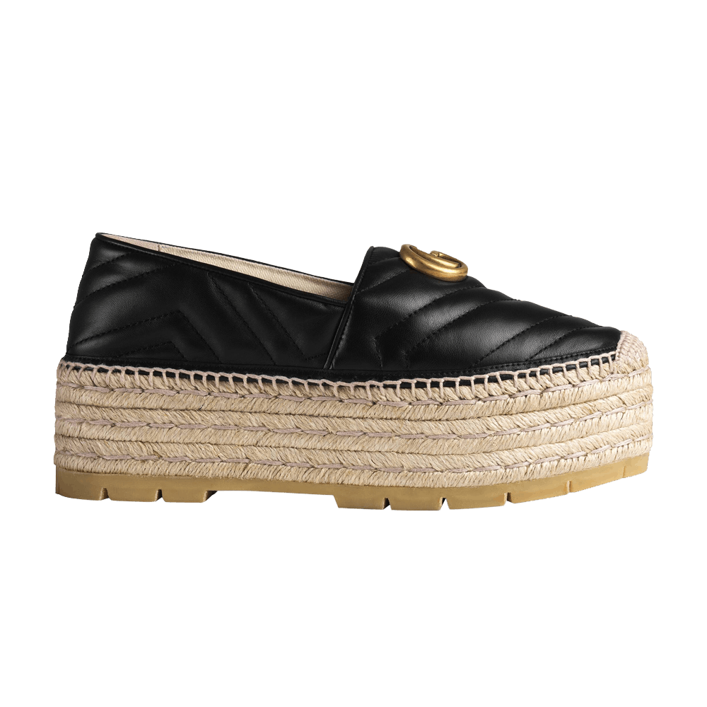 Leather espadrille with double g best sale