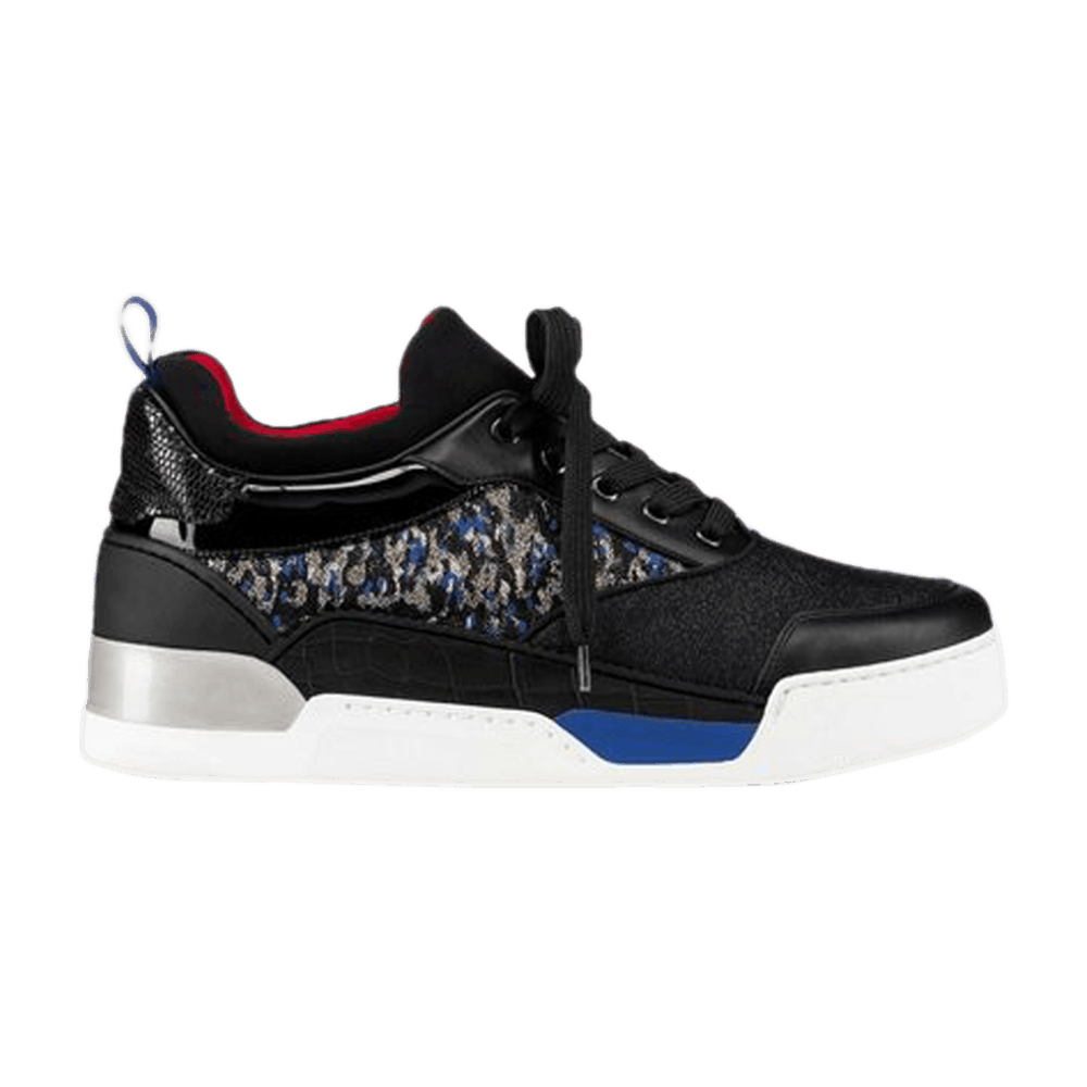 Christian Louboutin blue and black louis mateless royal sneakers