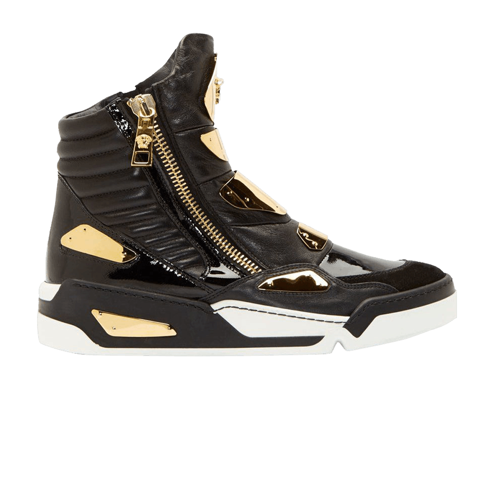 Versace gold plated sneakers new arrivals