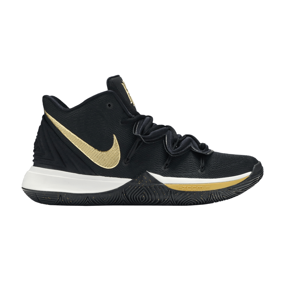 kyrie irving shoes black and gold