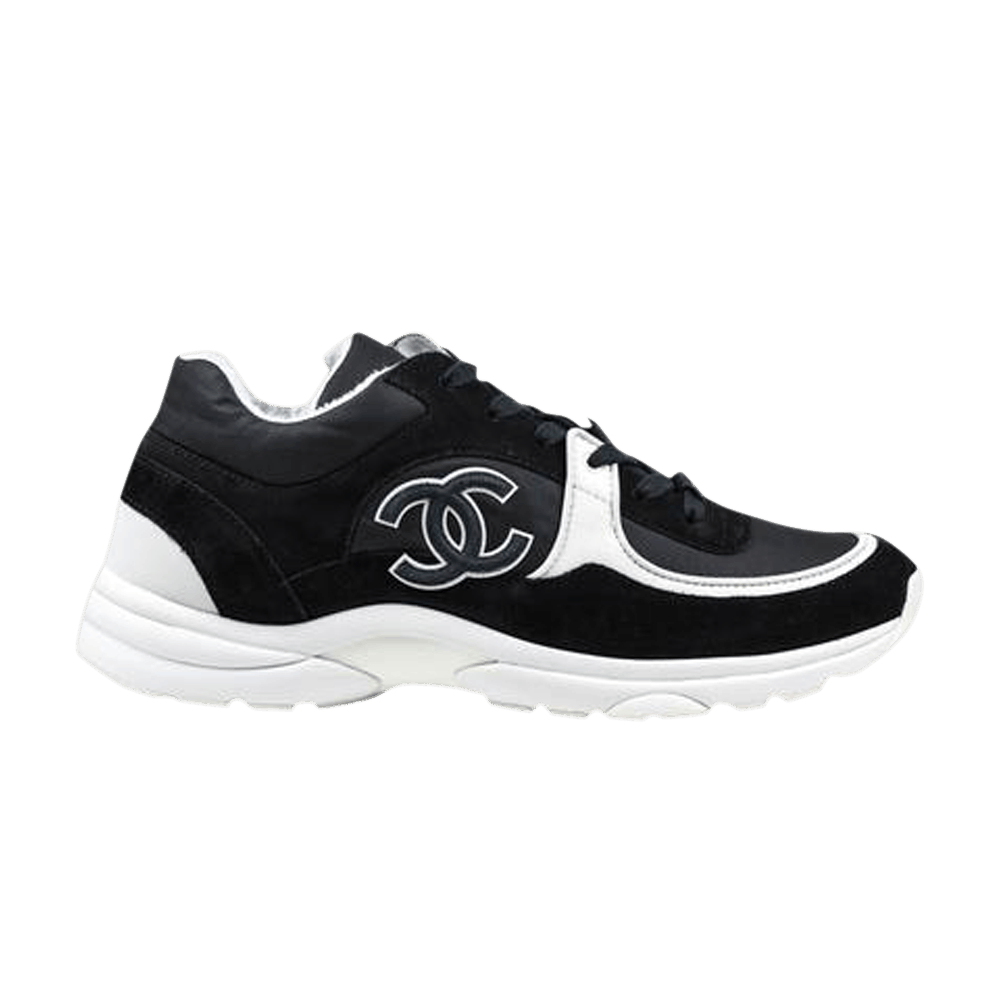 Chanel CC Logo Runner Sneaker Reflective Triple Black Leather