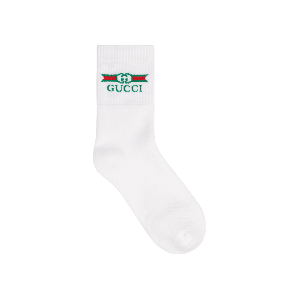 Gucci Socks With Gucci Label Detail 'Ivory' Gucci 604038 4GA25 9200