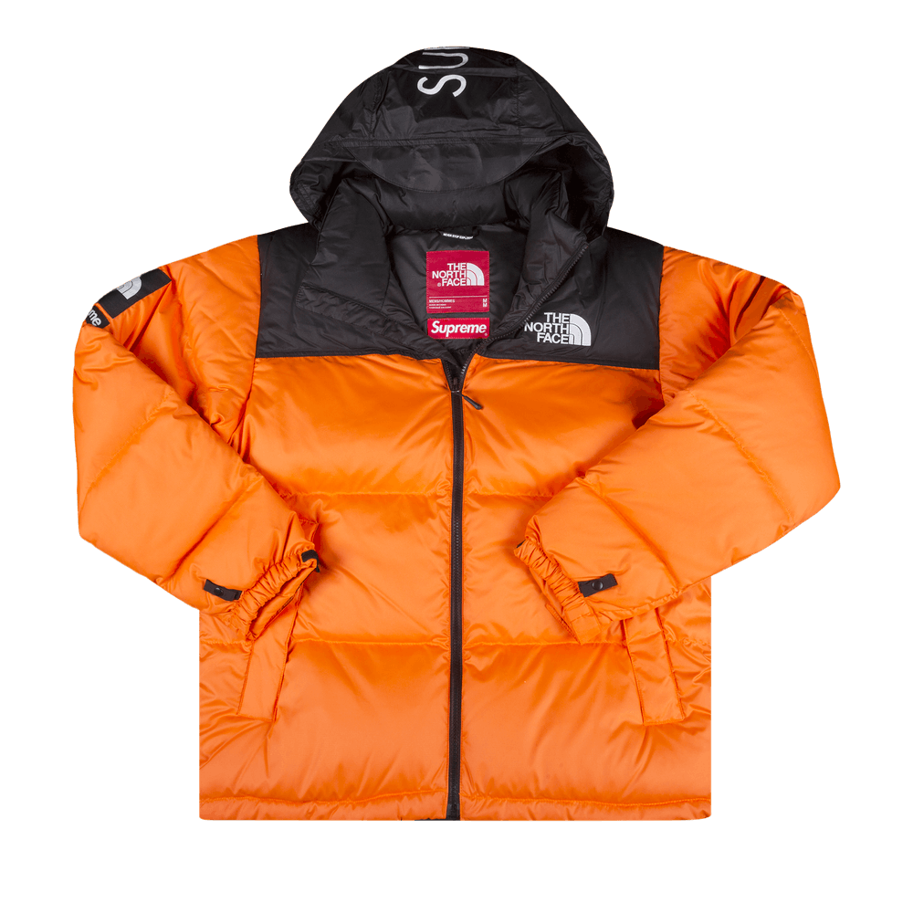 north face supreme jacket orange