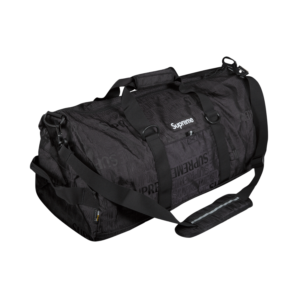 Supreme black duffle bag clearance