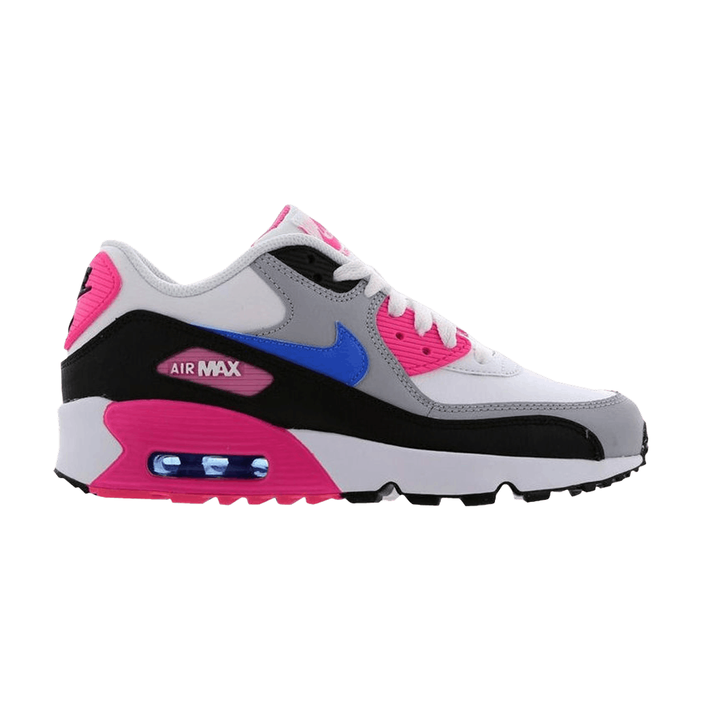 Buy Air Max 90 Leather GS 'White Photo Blue Pink' - 833376 107 | GOAT