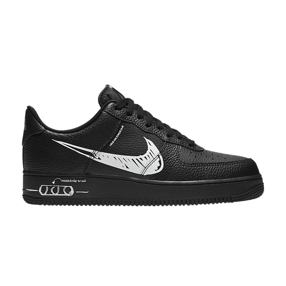 air force 1 low sketch black