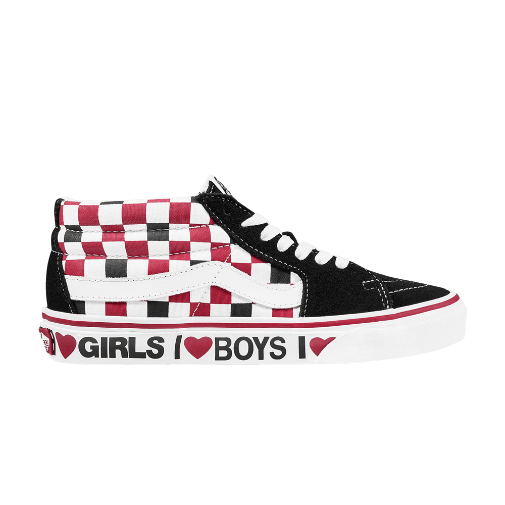 Vans Sk8-Mid Checkerboard - I Heart